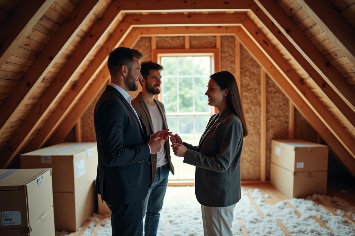 Agent immobilier montrant l